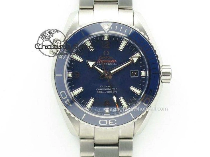 0504 Comfortable Planet Ocean 43.5mm America’s Cup VSF Best Edition White Dial On Blue Gummy Strap A 7900